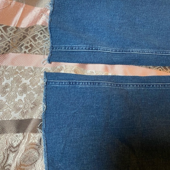 J Jill Denim Kick Flare Ankle Raw Hem Jeans size 8p - Picture 7 of 13